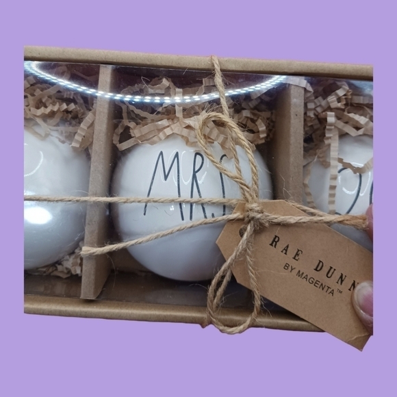 Rae dunn ceramic christmas tree ornaments /3 pack - Picture 7 of 9